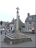 SY9682 : Corfe Castle village cross by Malc McDonald