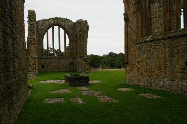 Egglestone Abbey: nave, crossing and east end