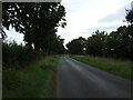 Lane towards the A631