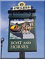 Boat & Horses (2) - sign, Broadway, Chadderton near Oldham