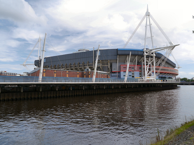 River Taff, Cardiff Arms Park and the Millennium Stadium, Cardiff