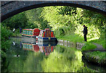 SP1780 : Grand Union Canal at Catherine de Barnes, Solihull by Roger  D Kidd