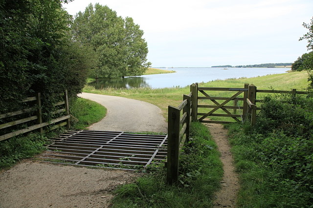 Gate and cattle grid, Hambleton peninsula