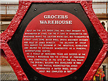 SJ8397 : Grocers' Warehouse Cog Wheel Inscription by David Dixon