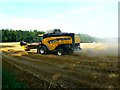 SU2566 : Wheat harvesting operations (5) west of Chisbury, Wiltshire by Brian Robert Marshall