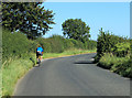 2012 : Cyclist on the road to Hullavington 