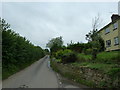 Looking from Redford north-northwest up the road to Melbury Bubb