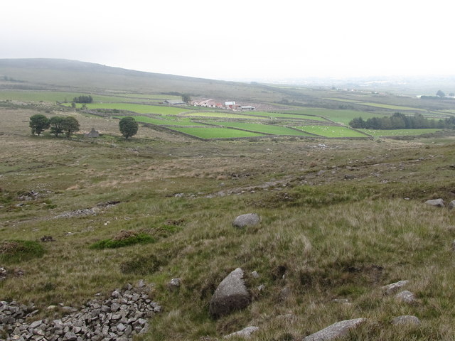 The upper Cross Water valley from the slopes of Wee Binnian