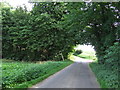 Country road and footpath