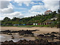 Coastal Berwickshire : Beach Huts at Coldingham Bay