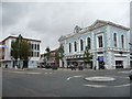 Part of the main street in Newport, Shropshire