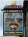 TQ1473 : The Admiral Nelson inn sign by Robin Webster