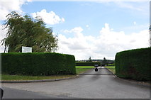 TL1038 : Entrance to Growswell Wholesalers for Flowers and Plants, Clophill by Mick Malpass