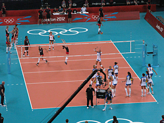 Olympic volleyball at Earls Court © Nick Smith cc-by-sa/2.0 :: Geograph ...