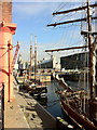 Sailing boats in Albert Dock