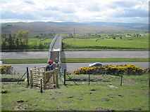 NY5714 : Footbridge  over  the  M6  SE  of  Shap by Martin Dawes