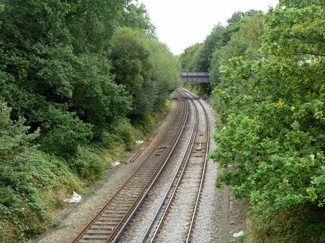 Railway south of Burton's Road