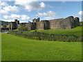 ST1587 : North Eastern Wall, Caerphilly Castle by David Dixon