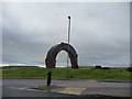 Public art outside Rhymney