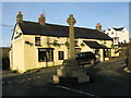 The Cornerhouse pub and memorial, Llangynwyd