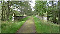 Bridge beside Loch of Skene in Scattie Wood