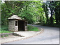 Wooden bus shelter