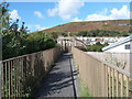 Eastern side of a long footbridge, Ynyshir