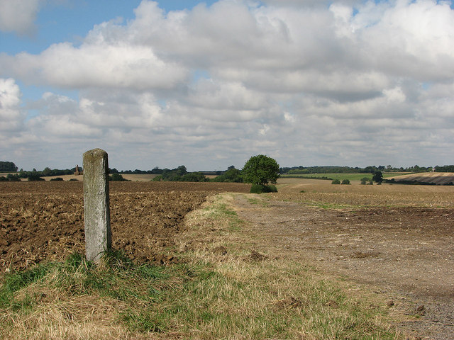 Gate post and farm track