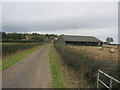 Access road with public footpath status to High Girsby Grange Farm