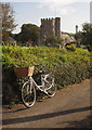 Bike and church, Seaton