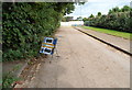 Pedestrians turn left here, Grange Road, Cwmbran