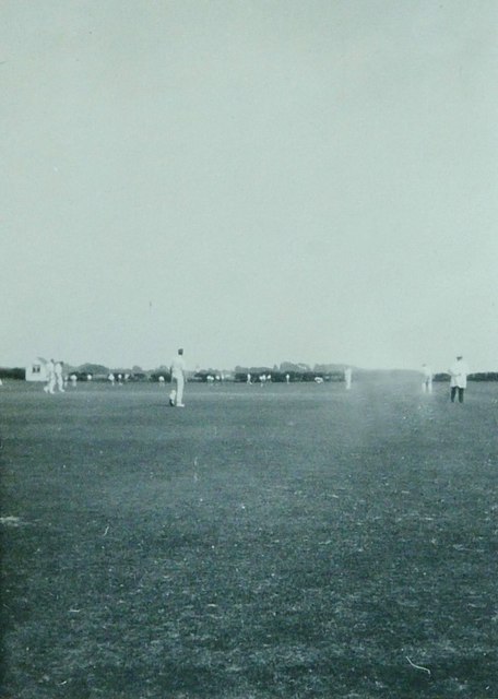 Cricket match in progress in 1933