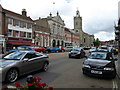 Busy traffic in Blandford Forum