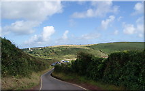 SS0597 : Road down to Manorbier Beach by Pam Goodey