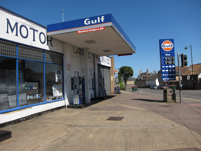 Small petrol station and garage