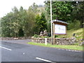 The entrance to Portnellan Highland Cottages complex