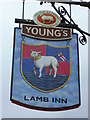 Sign at the "Lamb Inn" at Hindon