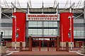 The main entrance to the Riverside Stadium