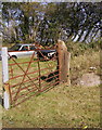 Stone gate post at Rhosnewydd