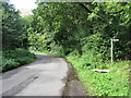 Footpath sign on Hedges Hill