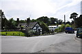 Houses alongside the River Rhiw at Berriew