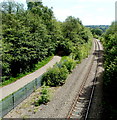 Single-track railway line and path, Nelson