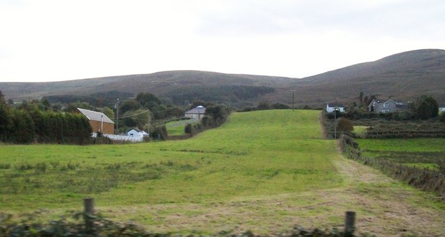 Farmland west of the R173 near Cornamuchlagh