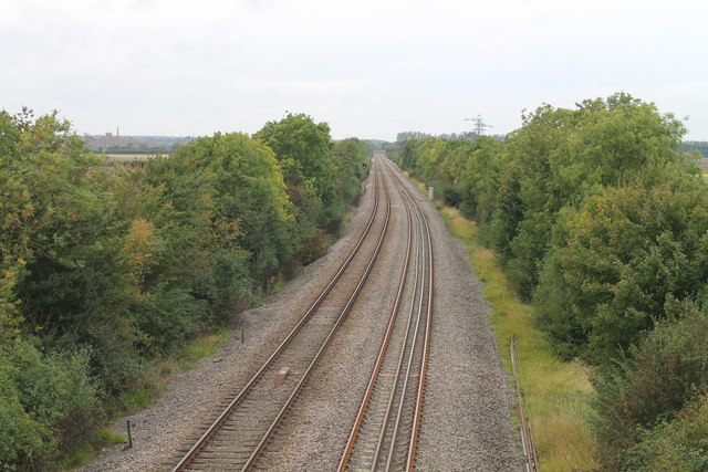 Railway lines towards Sleaford