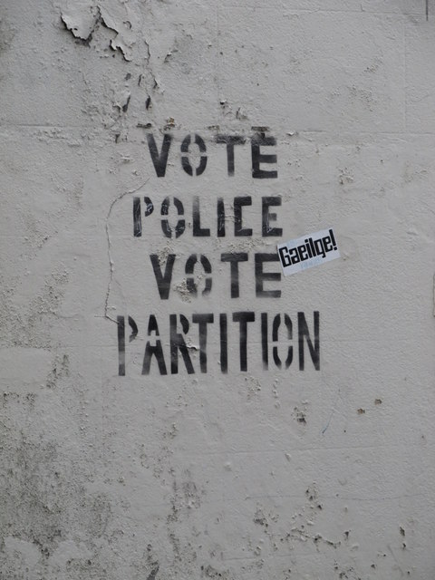 Dissident  Protest Slogan on a wall in Marcus Street