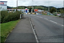 ST1688 : Road into Crossways Retail Park, Caerphilly by Jaggery