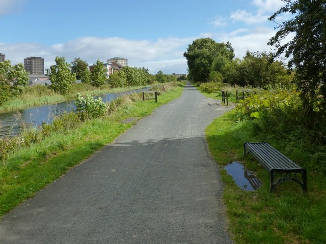 Cycle route at Dalmuir