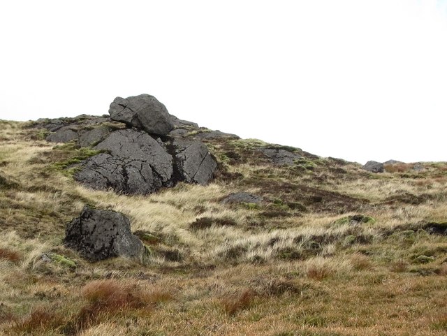 A perched block near the summit of Slieve Foye