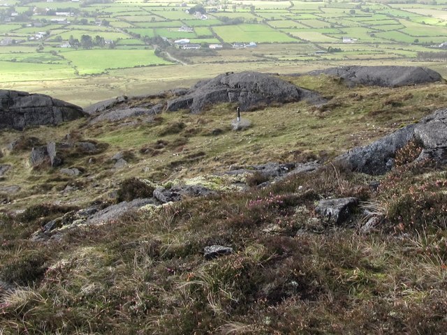 Way-marked section of path on the western side of Slieve Foye