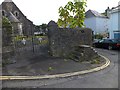 Mounting block outside RC church in Ashburton